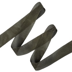 Окантовочная лента-бейка, цвет Тёмно-Серый 22мм (на отрез)  в Кубинке