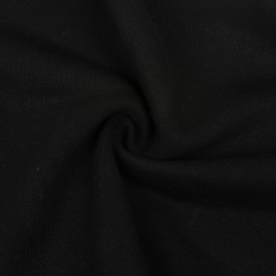 Ткань Футер 3-х нитка, Петля, цвет Черный (на отрез)  в Кубинке