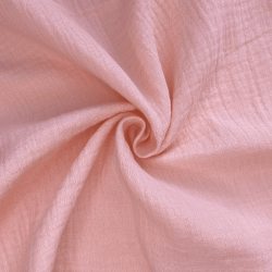 Ткань Муслин Жатый,  Нежно-Розовый   в Кубинке