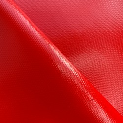 Ткань ПВХ 600 гр/м2 плотная, Красный (Ширина 150см), на отрез  в Кубинке