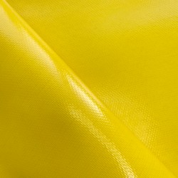 Тентовый материал ПВХ 600 гр/м2 плотная, Жёлтый (Ширина 150см), на отрез  в Кубинке, 600 г/м2, 1029 руб