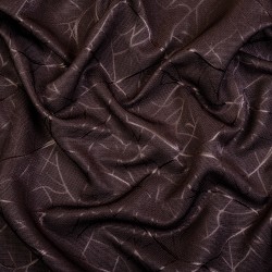 Ткань Блэкаут для штор &quot;Ледовое тиснение цвет Темно-Коричневый&quot; (на отрез)  в Кубинке