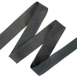 Окантовочная лента-бейка, цвет Чёрный 22мм (на отрез)  в Кубинке