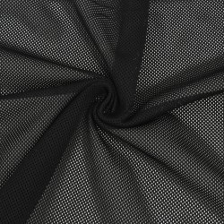 Трикотажная Сетка 75 г/м2, цвет Черный (на отрез)  в Кубинке