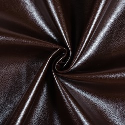 Ткань Дерматин (Кожзам) для мебели, цвет Темно-Коричневый (на отрез)  в Кубинке