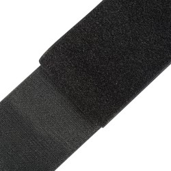 Контактная лента 100мм цвет Чёрный (велькро-липучка, на отрез)  в Кубинке