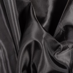 Ткань подкладочная Таффета 190Т, цвет Черный (на отрез)  в Кубинке