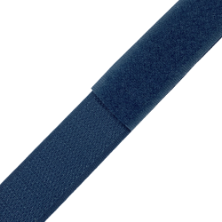 Контактная лента 25мм цвет Синий (велькро-липучка, на отрез)  в Кубинке