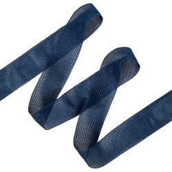 Окантовочная лента-бейка, цвет Синий 22мм (на отрез)  в Кубинке