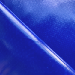 Тентовый материал ПВХ 450 гр/м2, Синий (Ширина 160см), на отрез  в Кубинке, 450 г/м2, 799 руб