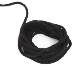 Шнур для одежды тип 2,  Чёрный (плетено-вязаный/полиэфир)  в Кубинке